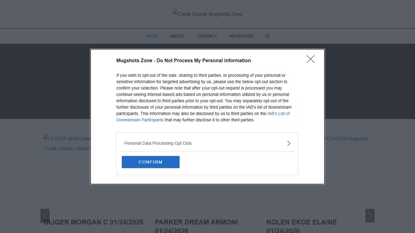 Creek County Mugshots Zone